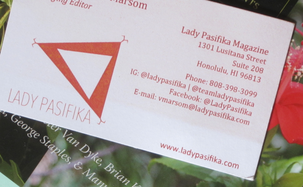 Lady Pasifika Business Card